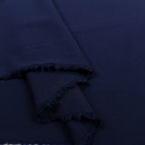 Italian Weave Navy Blue Wool Elastane Ex Designer Stretch Suiting Fabric Fold