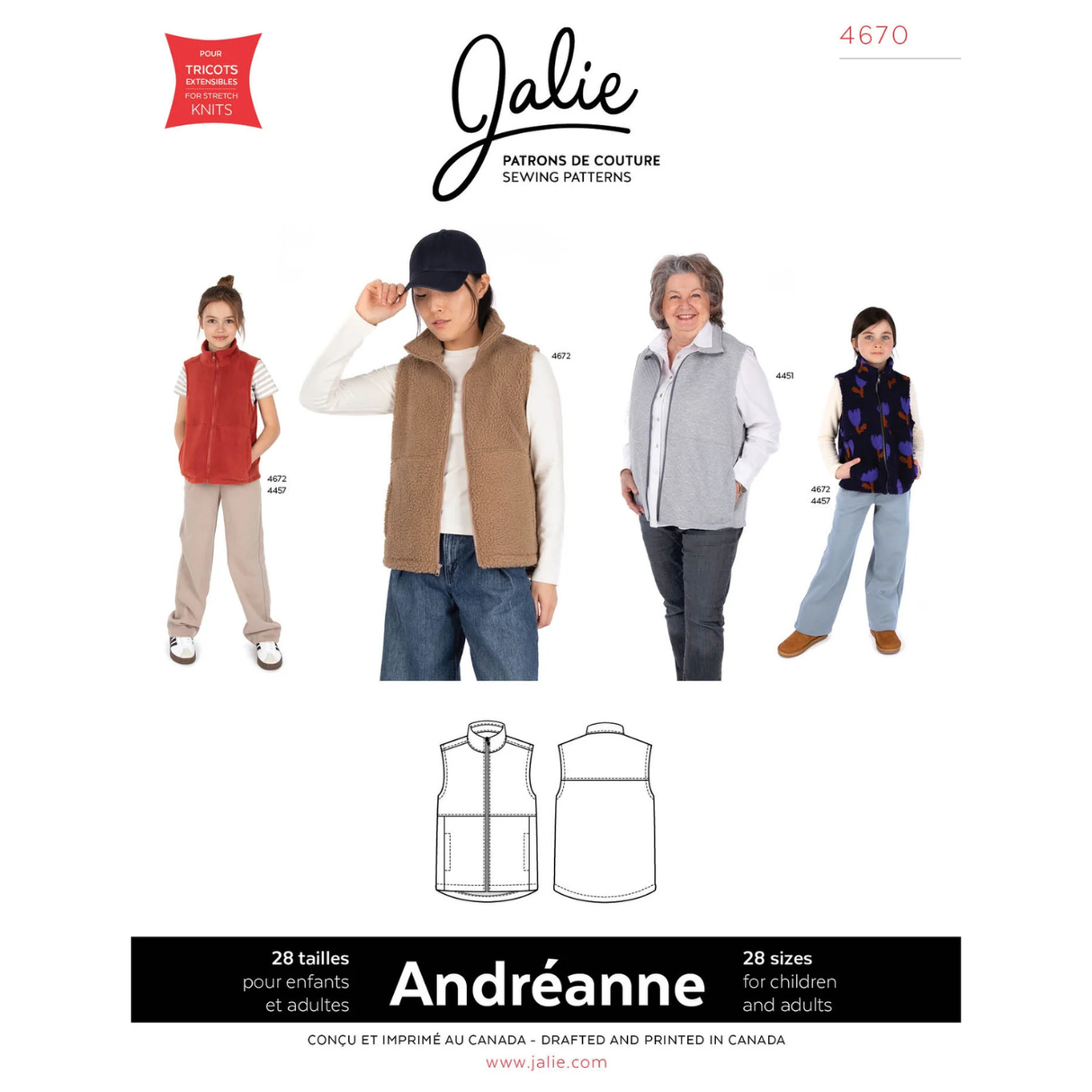 Jalie - Andreanne Hiking Vest Pattern