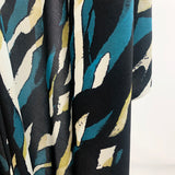 John Kaldor Polyester Knitted Fabric Black & Teal JK - Summer Rain Hang