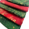 JL Christmas Fat Quarter - Golden Holly
