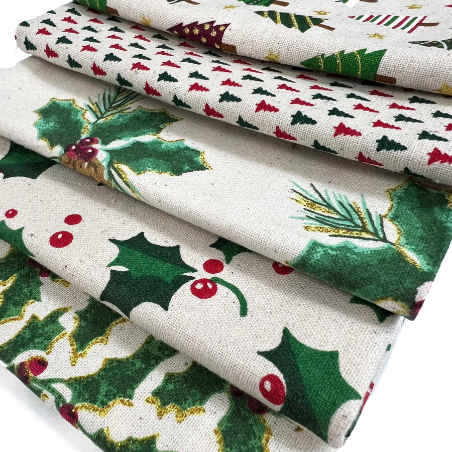 John Louden Christmas Cotton Fabric Fat Quarter Jazzy Trees
