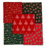 John Louden Christmas Cotton Fabric Fat Quarter Trailing Star Full