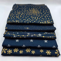 JL Christmas Fat Quarter - Blue Orbit