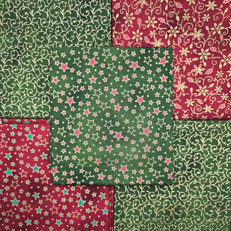 John Louden Christmas Fat Quarter Festive Traditions Bundle