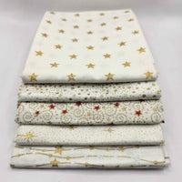 JL Christmas Fat Quarter - Ivory Stars