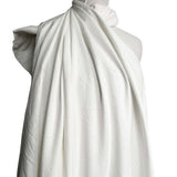 Plain Soft White Crinkle Cotton Shirting Fabric Just Washed Mannequin