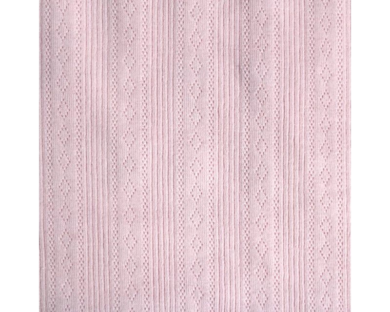 Petit Pointelle Baby Pink Knitted Openwork Cotton Fabric fabric, undefined