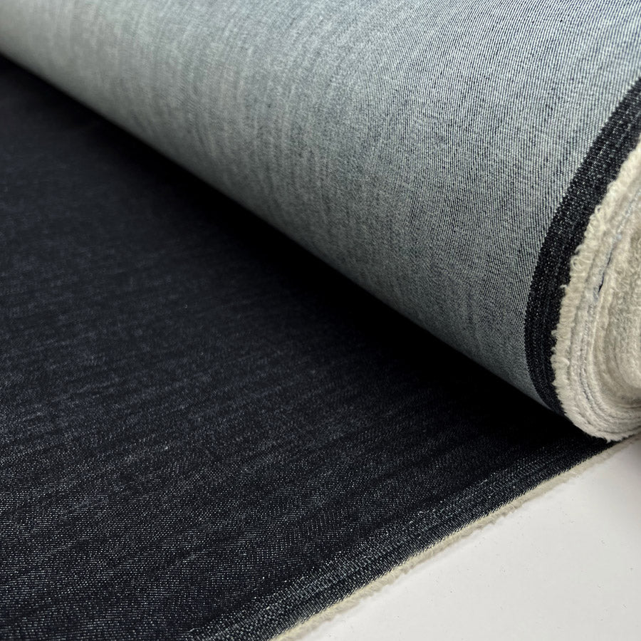 L.S.D Denim Italia Cotton Elastane Italian Indigo Blue Lightweight Trouser Fabric Roll