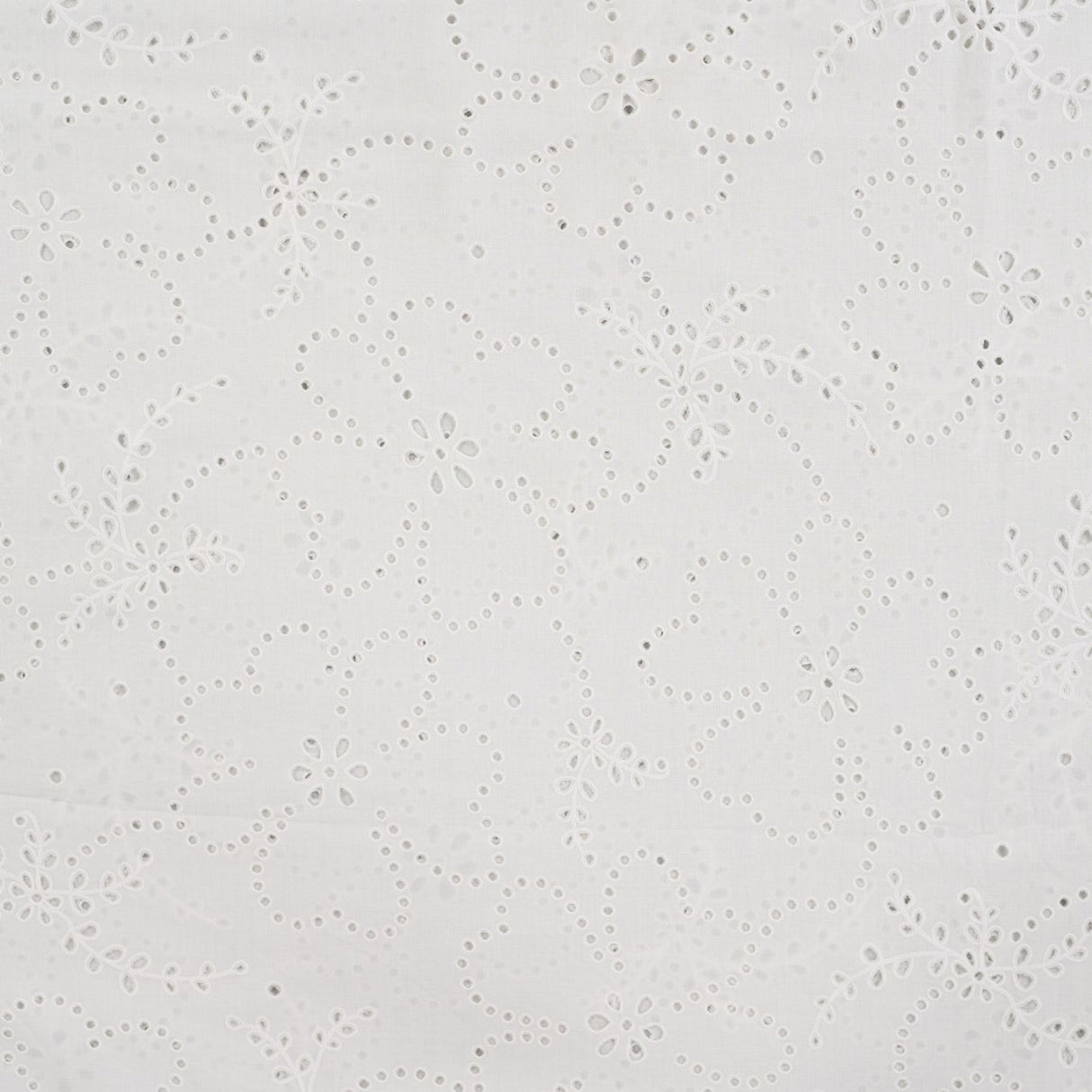Lacey Days Ecru Cotton Voile Puff Print 60gsm Dress Fabric Flat