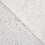 Lacey Days Ecru Cotton Voile Puff Print 60gsm Dress Fabric Fold