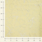 Lacey Days Yellow Cotton Voile Puff Print 60gsm Dress Fabric Ruler