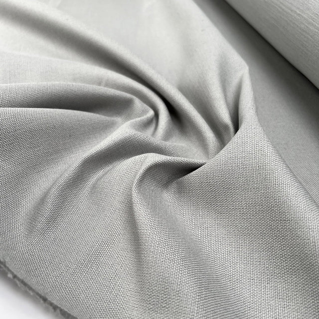 Laura Ashley Austen Steel Grey Linen Cotton Canvas Plain Furnishing Fabric CU