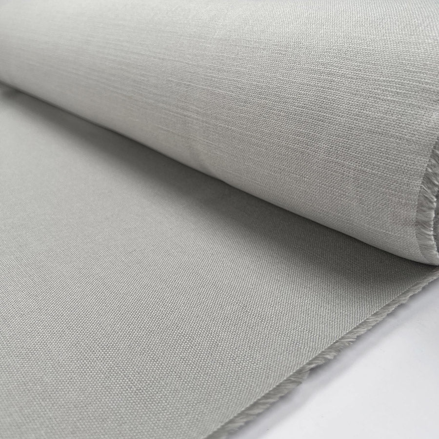 Laura Ashley Austen Steel Grey Linen Cotton Canvas Plain Furnishing Fabric Roll