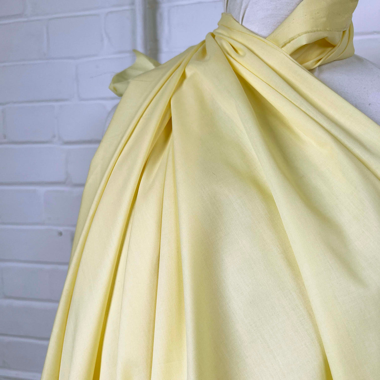 Lemonade Nylon Yellow Pale Woven Shirting Fabric CU2