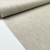 Linen Effect Light Beige Polyester Plain Woven Shirting Fabric Bolt
