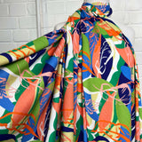 Multi Coloured Leaf Print Rayon Spandex Fabric Linen Tropics Eden Mannequin
