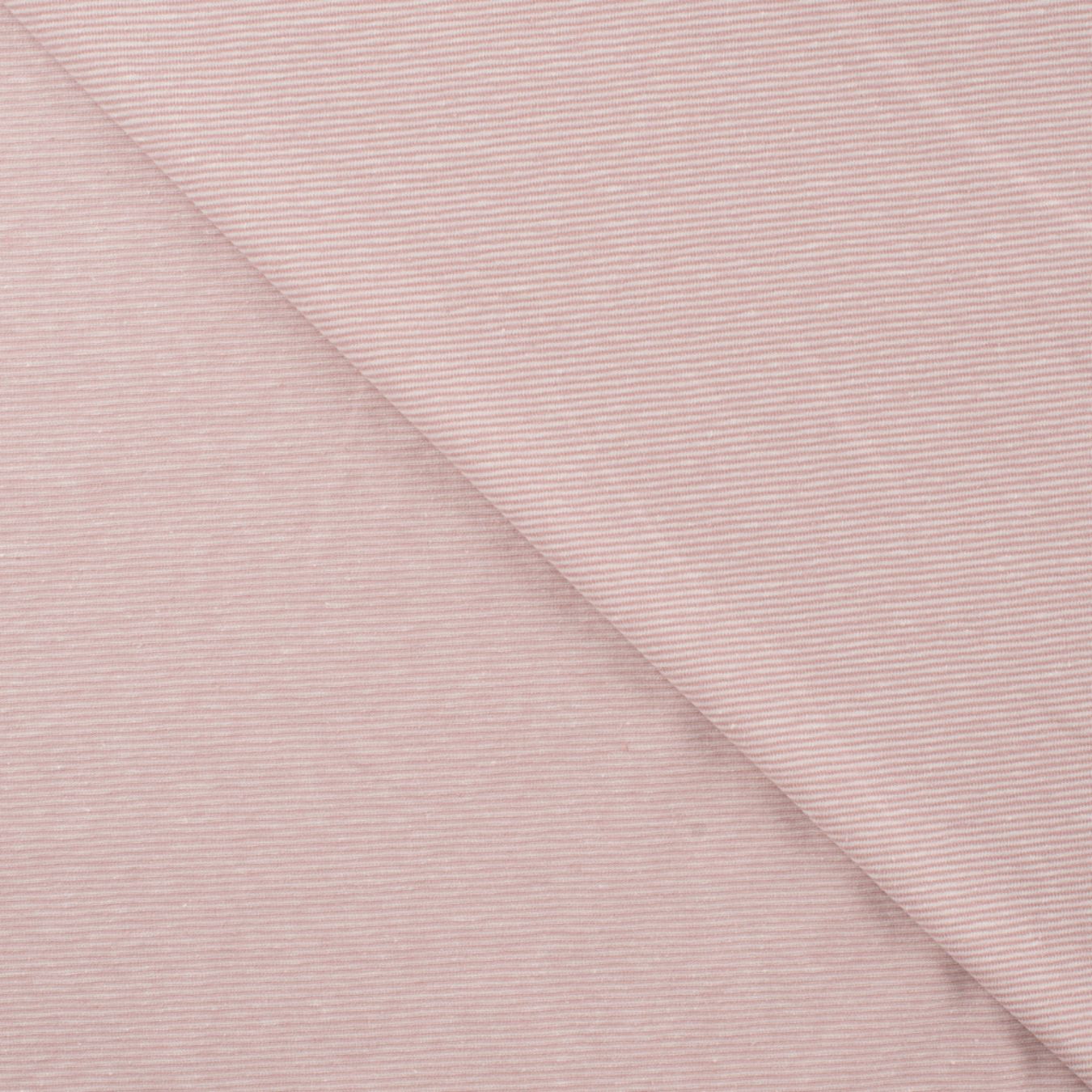 Little Lines Blush Striped Knitted Cotton Jersey 200gsm Dress Fabric Fold