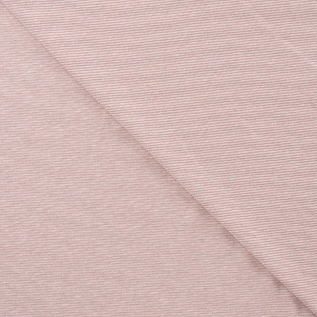 Little Lines Blush Striped Knitted Cotton Jersey 200gsm Dress Fabric Fold