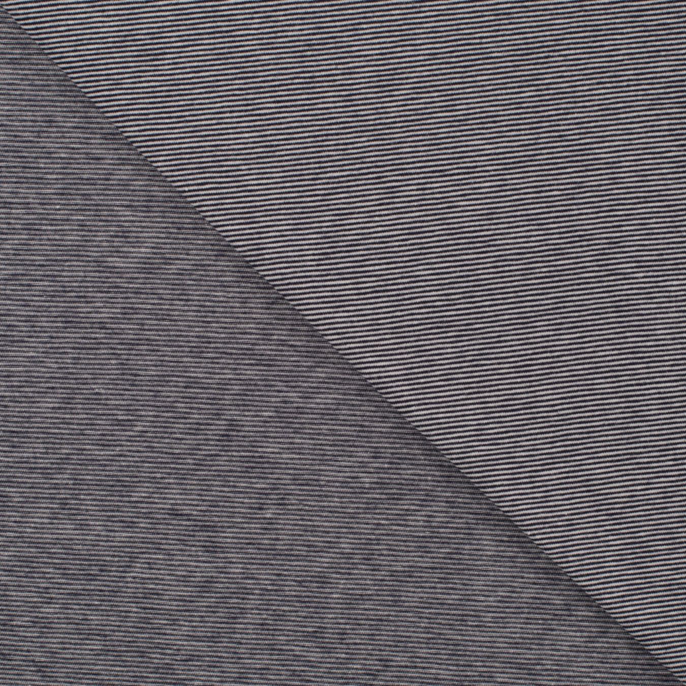 Little Lines Navy Striped Knitted Cotton Jersey 200gsm Dress Fabric Fold