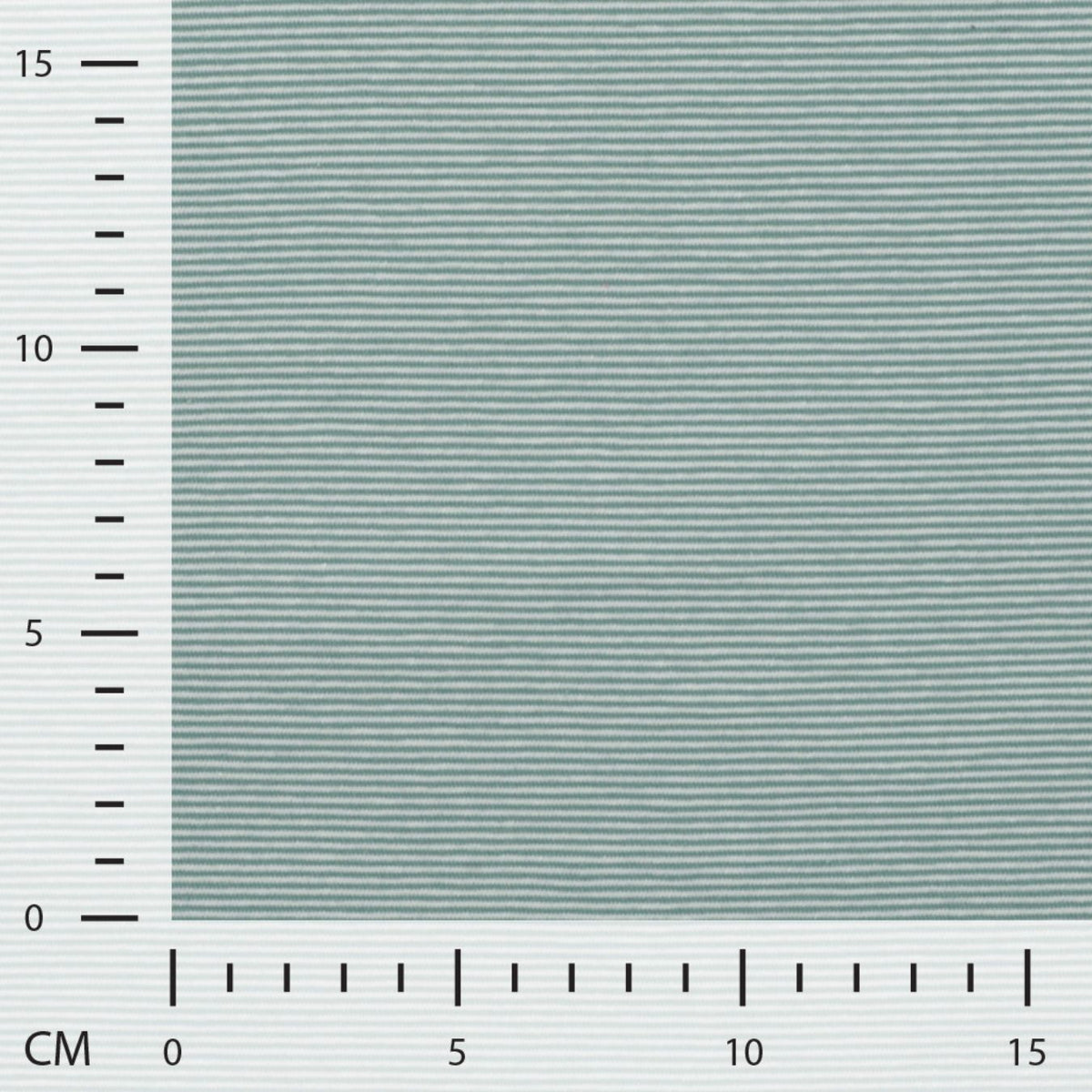 Little Lines Sage Striped Knitted Cotton Jersey 200gsm Dress Fabric Ruler