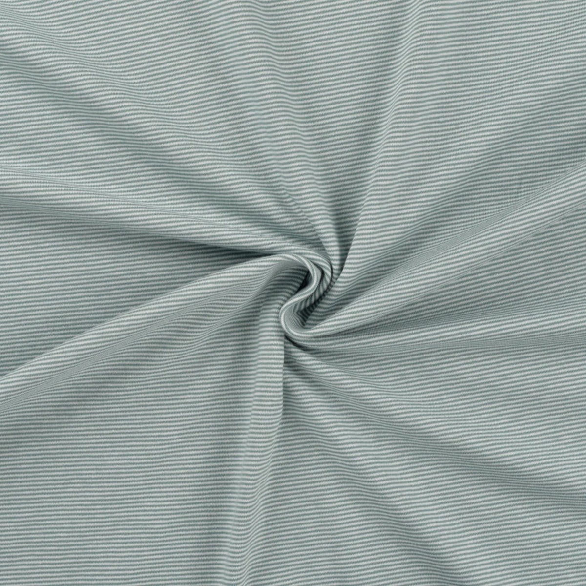 Little Lines Sage Striped Knitted Cotton Jersey 200gsm Dress Fabric Swirl