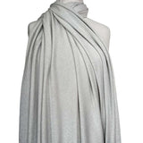 White Lurex Viscose Knitted Dress Fabric Lurex Jersey - Opal Mannequin