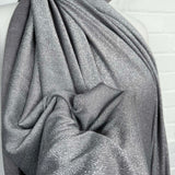 Lurex Viscose Knitted Stretch Dress FabricLurex Jersey - Silver CU