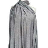 Lurex Viscose Knitted Stretch Dress Fabric Lurex Jersey - Silver Mannequin
