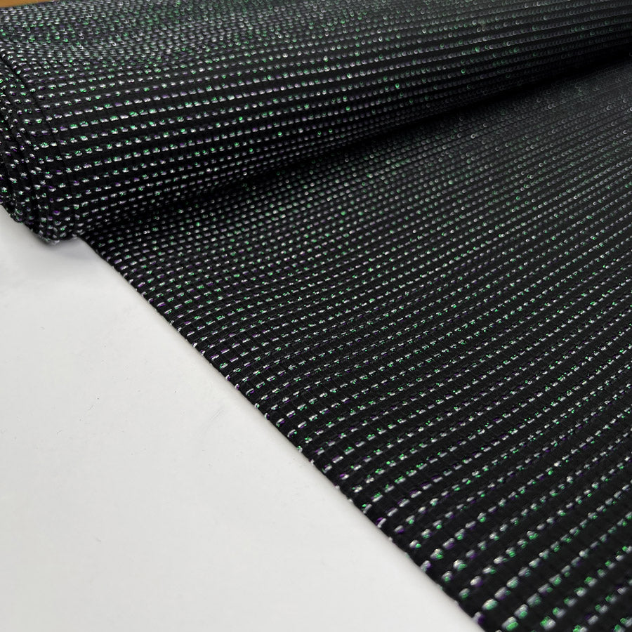 Luxe Prism Brocade Black Polyester Cotton Polyamide Dressmaking Fabric Bolt