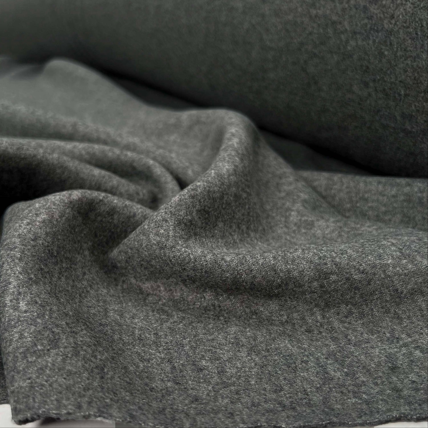Made A Difference Wool Nylon Italian Grey Coating Fabric CU