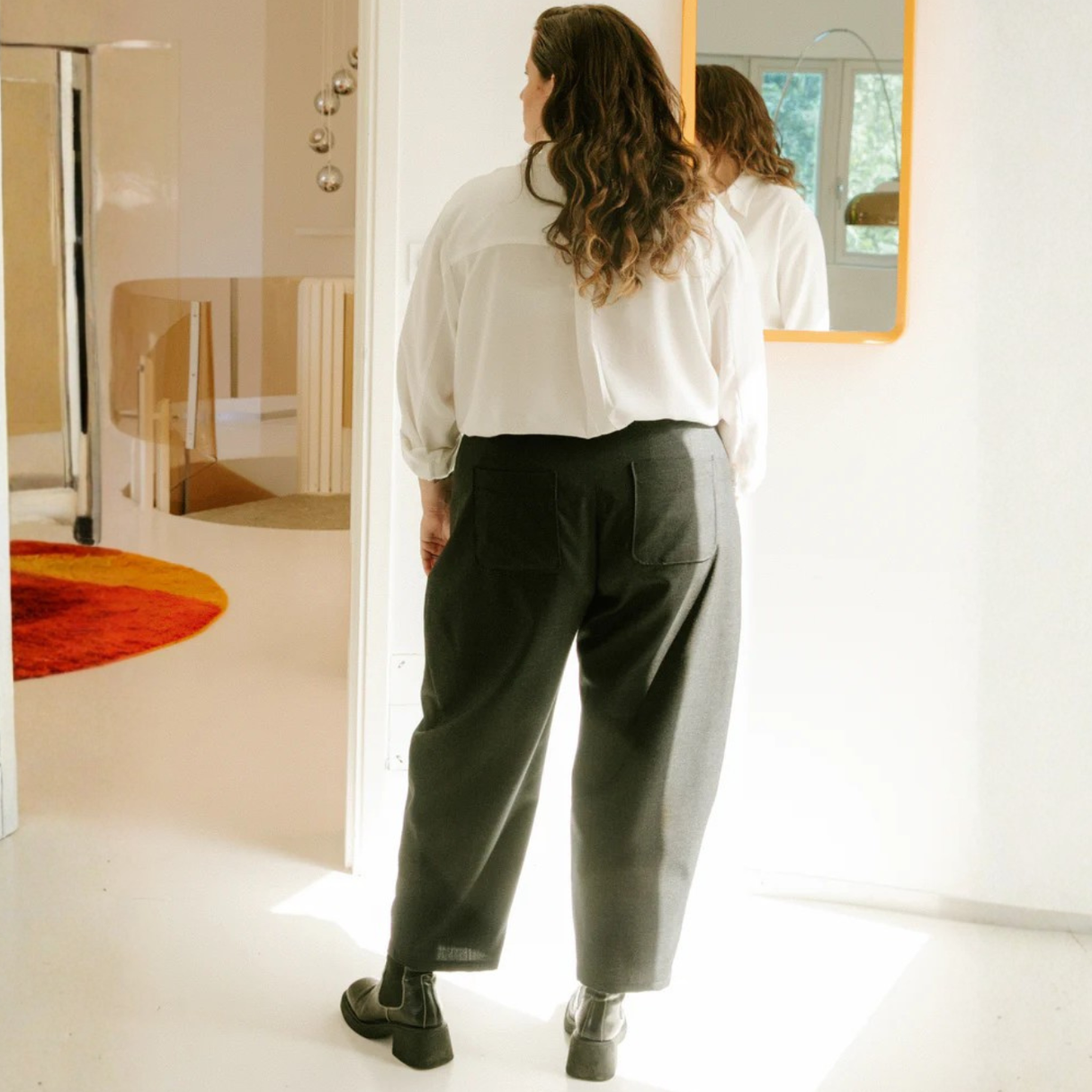 Maison Fauve Andrea Trousers Sewing Pattern Black Size Large Back