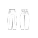 Maison Fauve Andrea Trousers Sewing Pattern Drawing
