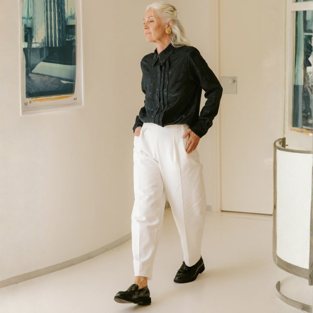 Maison Fauve Andrea Trousers Sewing Pattern White Front