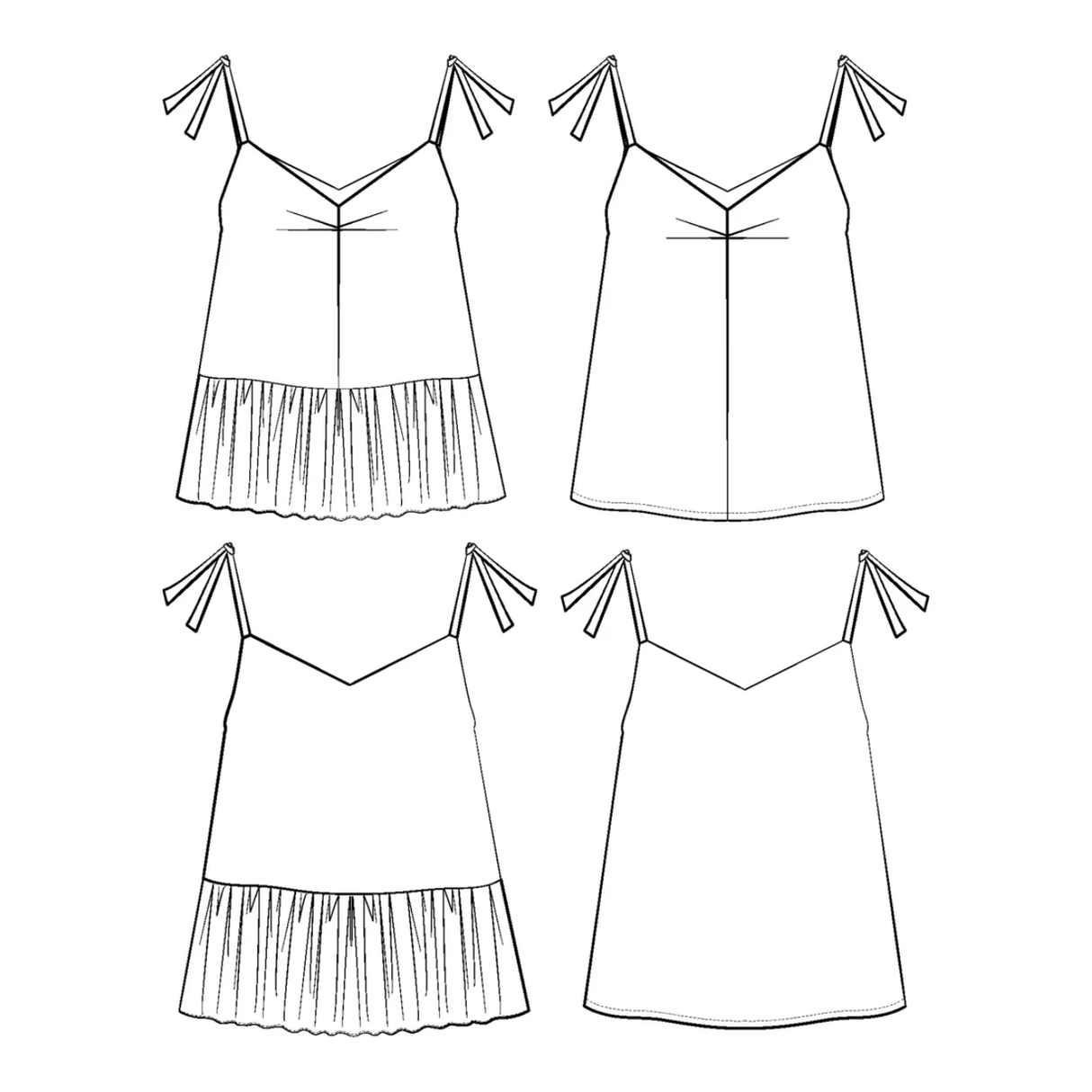 Maison Fauve Belle Epine Top Sewing Pattern Illustration