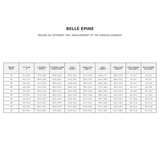 Maison Fauve Belle Epine Top Sewing Pattern Size Chart