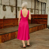 Maison Fauve Linger Dress Sewing Pattern Pink Back 1