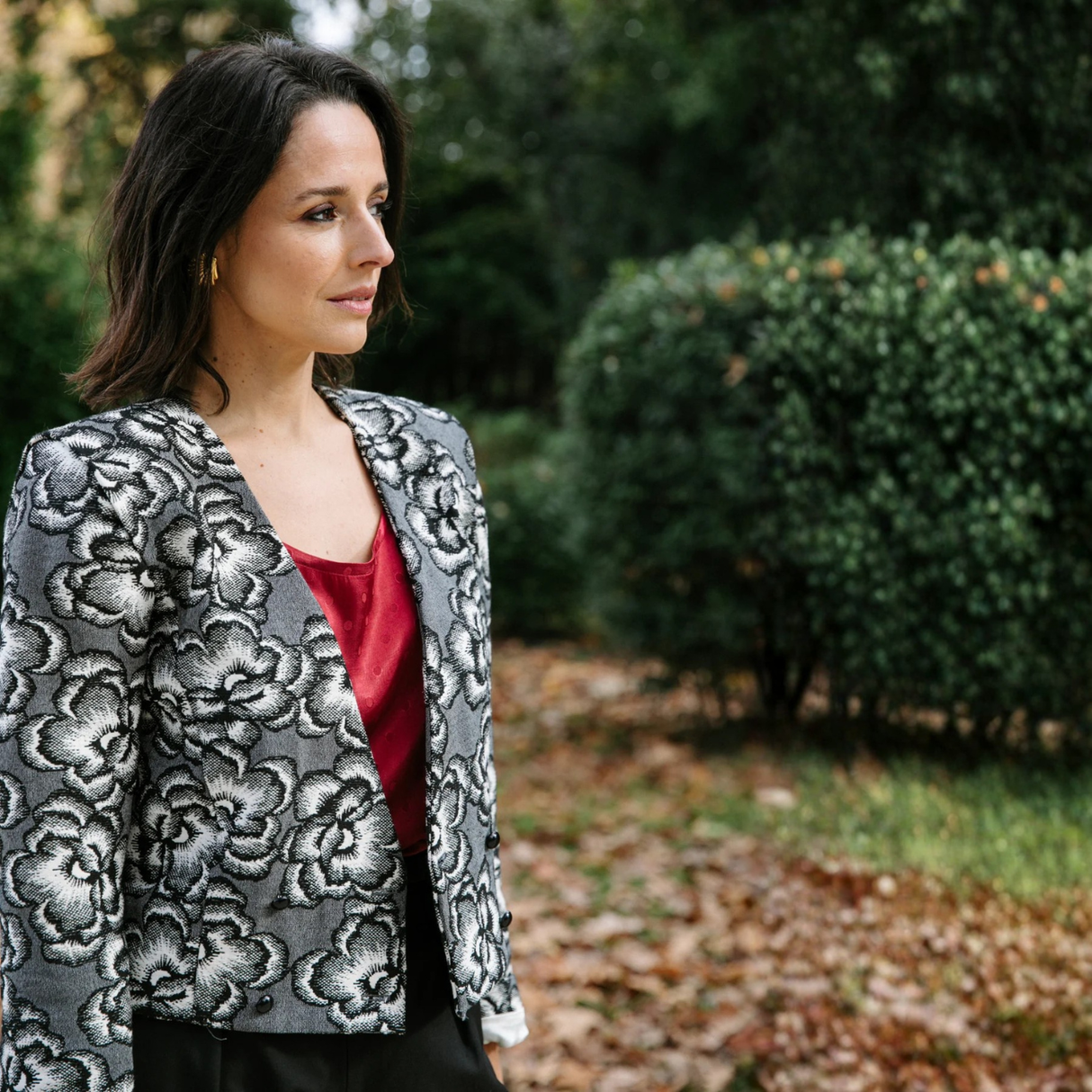 Maison Fauve Damas Jacket Sewing Pattern Floral Front