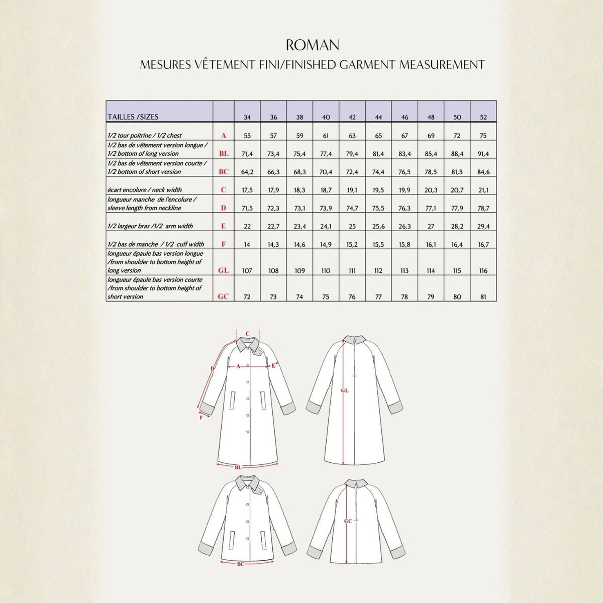 Maison Fauve Roman Overcoat Sewing Pattern 22