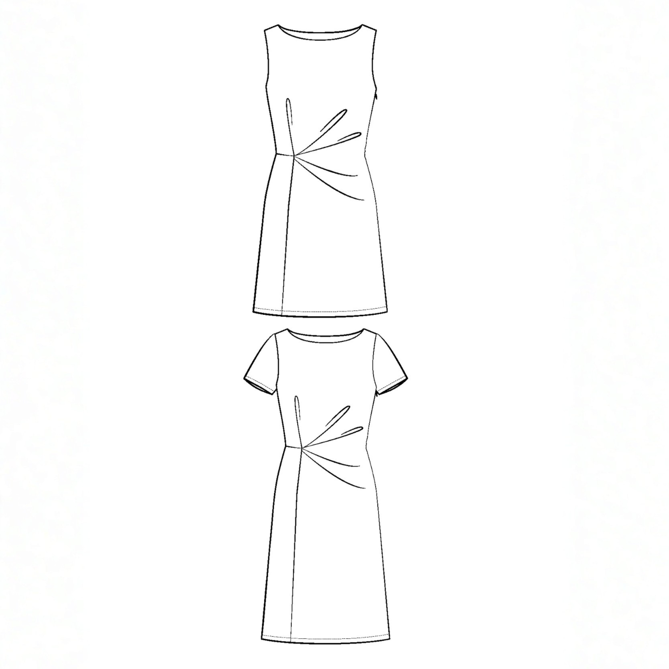 Maison Fauve Twist Dress Sewing Pattern Illustration