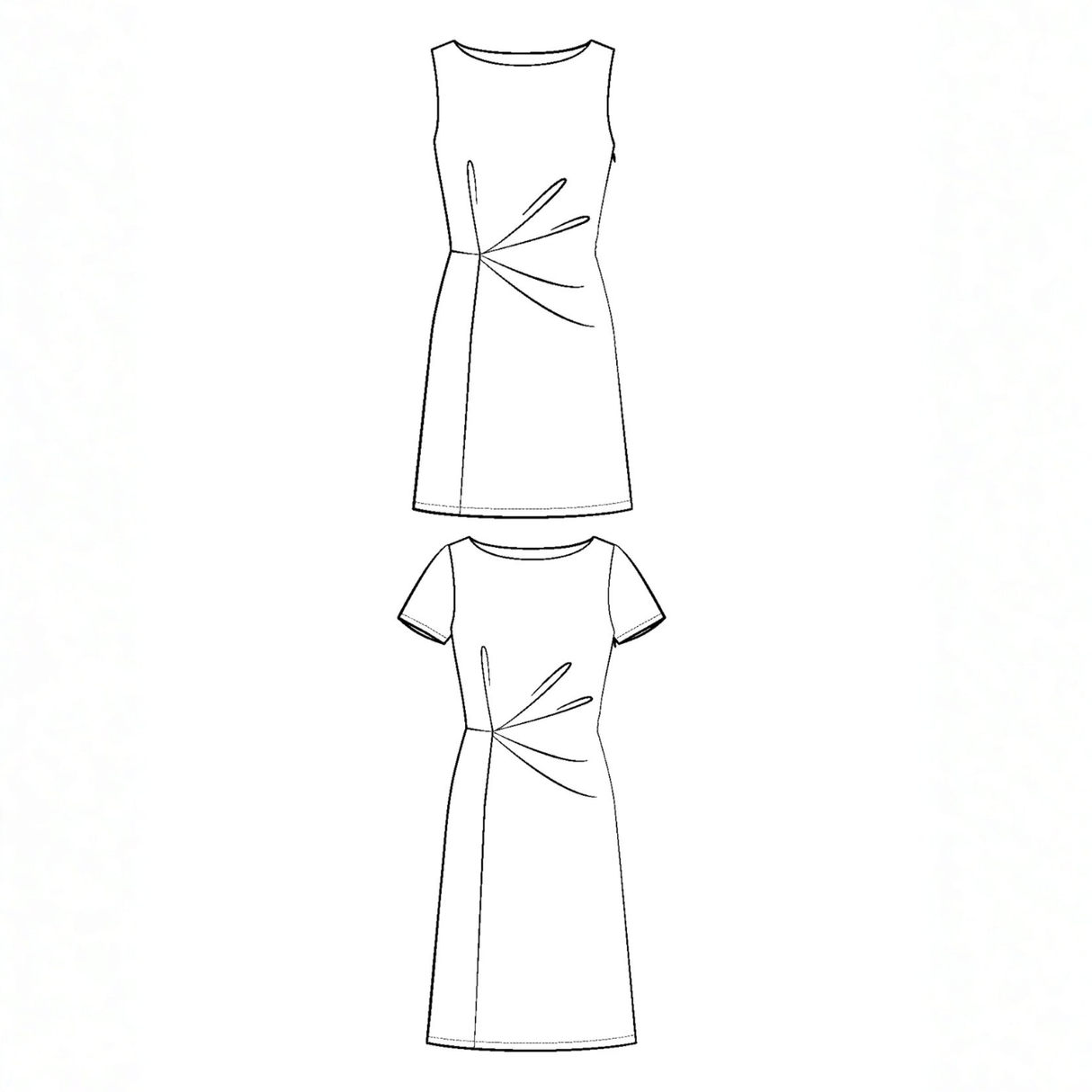 Maison Fauve Twist Dress Sewing Pattern Illustration
