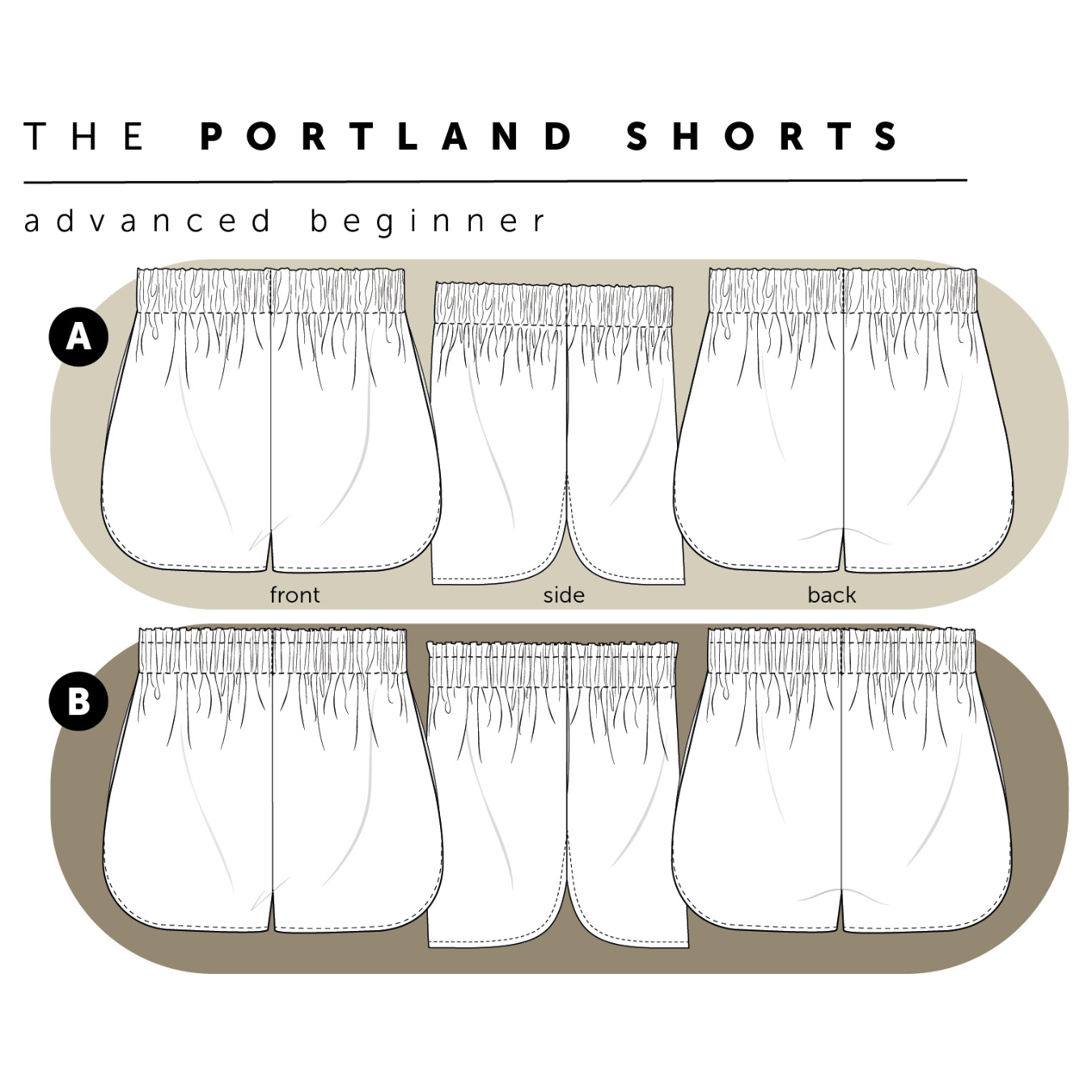 Maven The Portland Shorts Pattern Illustration