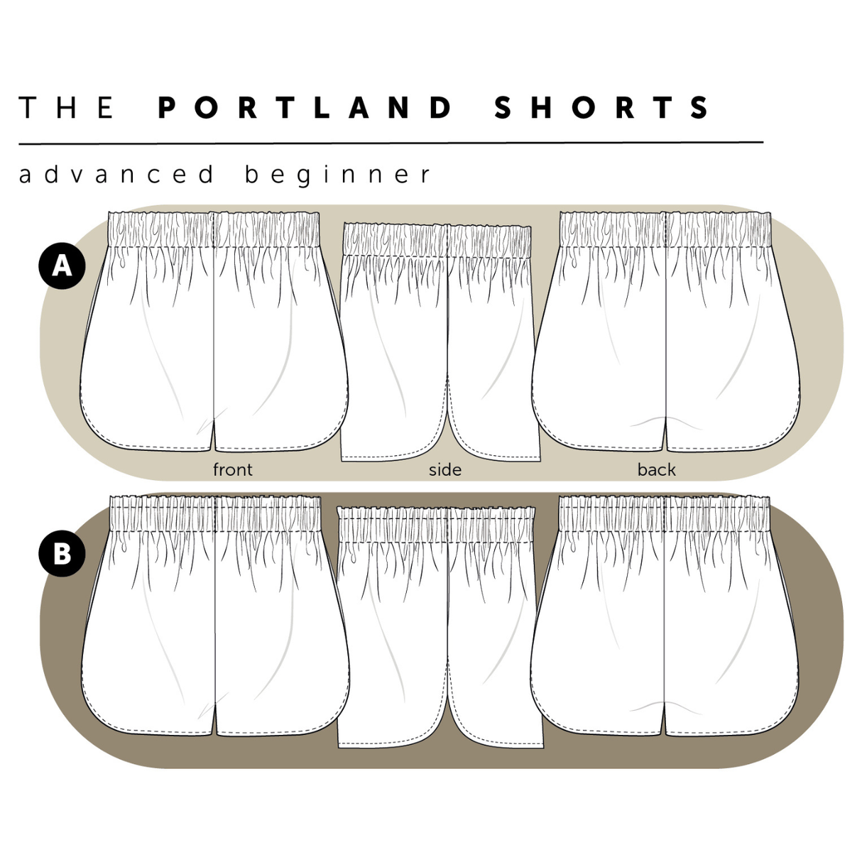 Maven The Portland Shorts Pattern Illustration
