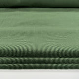 Milano Cord Green Cotton Elastane 10 Wale Italian Ex Designer Stretch Woven Trouser Fabric CU