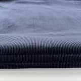 Milano Cord Navy Cotton Elastane 10 Wale Italian Ex Designer Stretch Woven Trouser Fabric CU