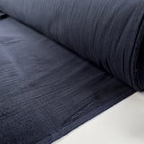 Milano Cord Navy Cotton Elastane 10 Wale Italian Ex Designer Stretch Woven Trouser Fabric Roll