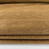 Milano Cord Sand Cotton Elastane 10 Wale Italian Ex Designer Stretch Woven Trouser Fabric CU