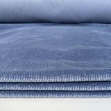 Milano Cord Sky Cotton Elastane 10 Wale Italian Ex Designer Stretch Woven Trouser Fabric CU