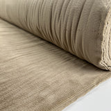 Milano Cord Stone Cotton Elastane 10 Wale Italian Ex Designer Stretch Woven Trouser Fabric Roll