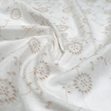 Milano Embroidered Double Gauze Pink Cream Ex Designer Italian Cotton Dress Fabric CU