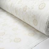 Milano Embroidered Double Gauze Yellow Cream Ex Designer Italian Cotton Dress Fabric Roll